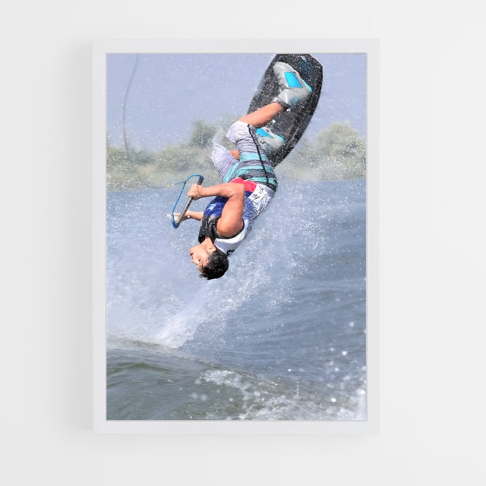 Poster Wakeboard world – affiche Wakeboarding (vue 3)